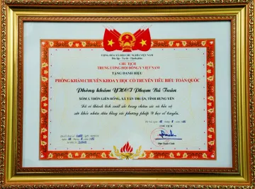 Bằng khen Trung ương Hội Đông y Việt Nam