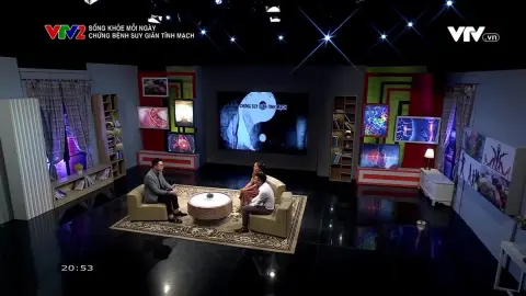 Khung hình trường quay chương trình về chứng suy giãn tĩnh mạch trên VTV